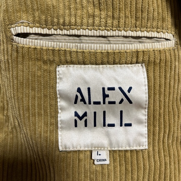 Alex Mill Corduroy Blazer Jacket - Large - Olive / Mustard - Cotton Workwear - Picture 10 of 10
